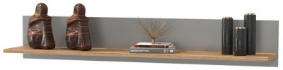 Остин 16.484 Полка, цвет серый графит/дуб крафт золотой, ШхГхВ 120х20х21,6 см.