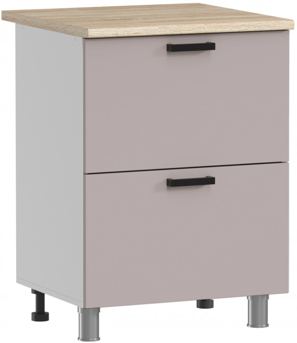 МК Аленушка Н2Я 600 Лаванда Кашемир, скоба черный (без столешницы)