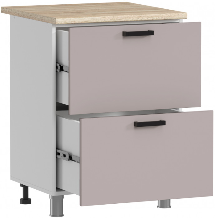 МК Аленушка Н2Я 600 Лаванда Кашемир, скоба черный (без столешницы)