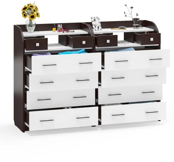 Два комода С-МД-К6 (Шесть), венге/белый шагрень