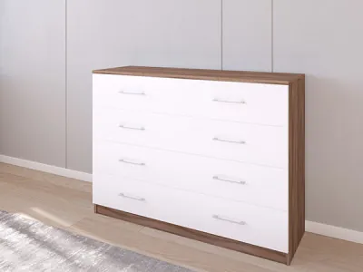 Комод 05/23 120х40х90 Орех/Белый