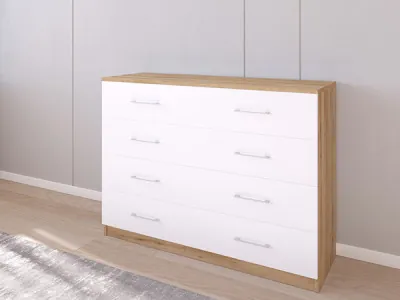 Комод 05/23 120х40х90 Эвок Прибрежный/Белый