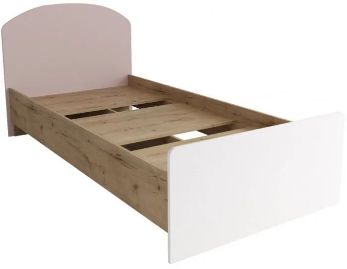 Модульная детская Лавис, композиция 3, Белый/Белый софт / Роза