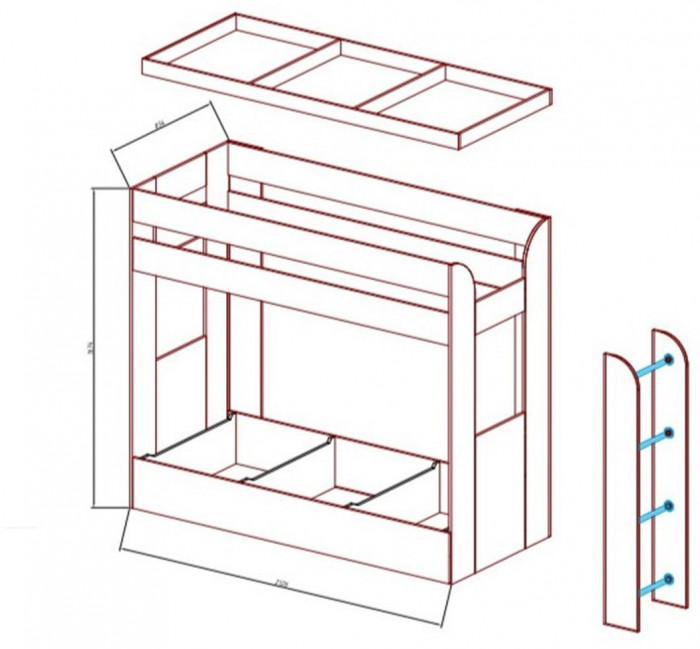 Карамель 75 кровать-диван Ясень Шимо Темный / Светлый / Ткань Музыка