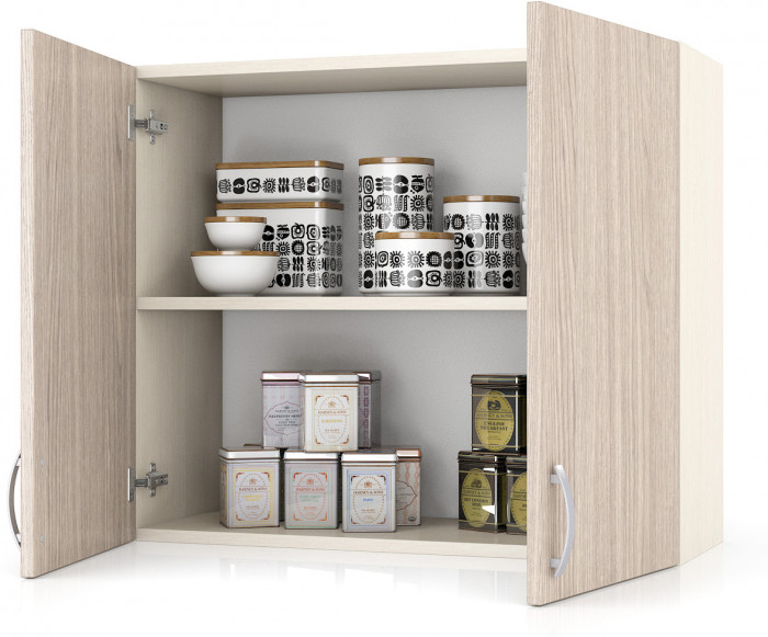 Кухня Мери ШВ800 Шкаф 80 см., цвет дуб/ясень шимо светлый, ШхГхВ 80х30х67 см.