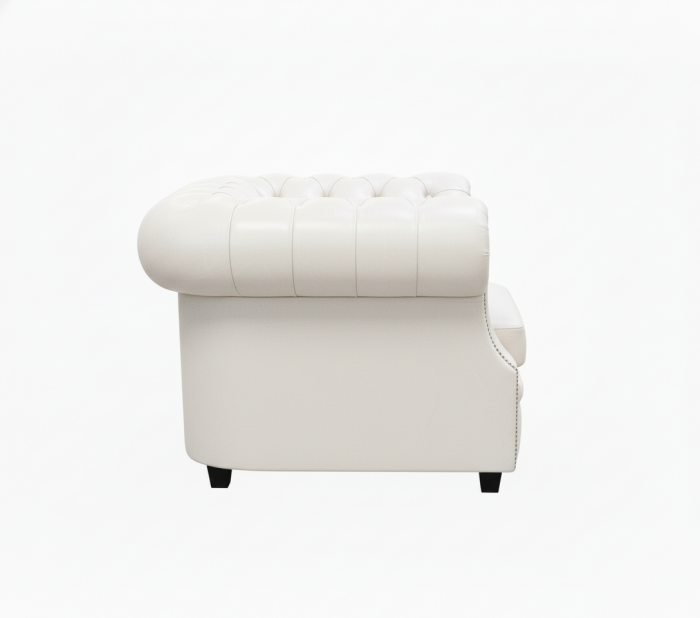 Кресло Честер ЛОФТ, экокожа, белый