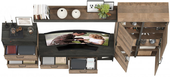 Трувор Гостиная 037, дуб гранж песочный/интра