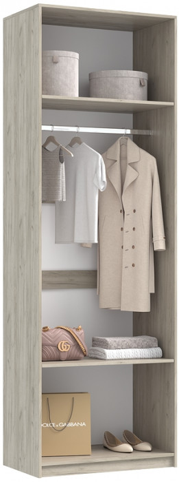 Полка косметическая со шкафом 2х-ств Марвэл, Крафт серый/Кашемир