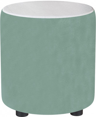 Пуф Пай, мятный/мдф холст белый