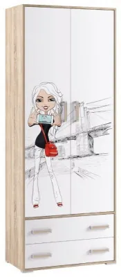 Бланка Шкаф двухстворчатый с фотопечатью