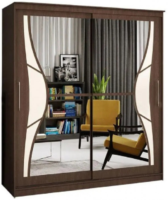 Шкаф-купе Элегант 1 1500 (Ясень шимо темный)