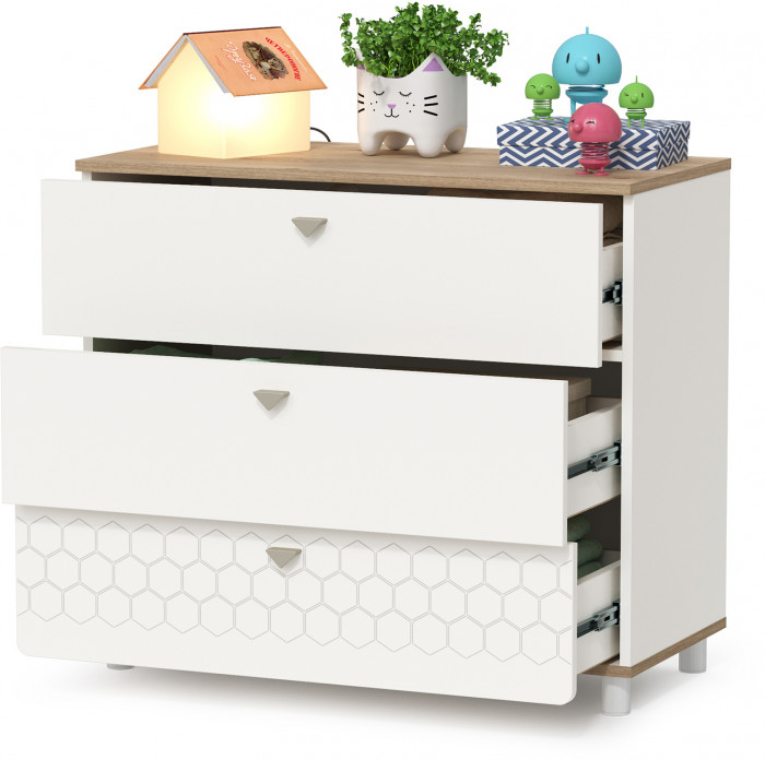 Эйп 13.322 Комод, белый/дуб белый