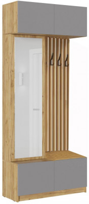 Прихожая Роджина (Графит, Дуб Крафт Золотой)