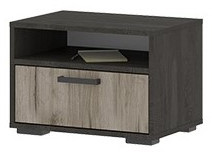 Эдинбург Тумба прикроватная ТБ-01 (0,502х0,350х0,350) железный камень/дуб крафт серый