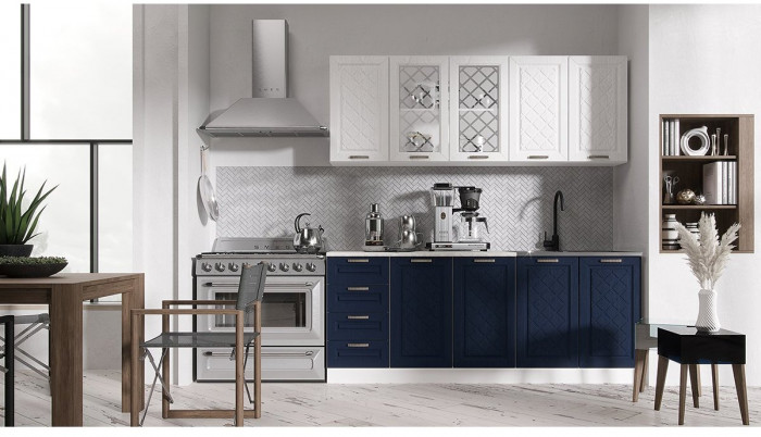 Кухня МДФ Агава 2000, лиственница темная