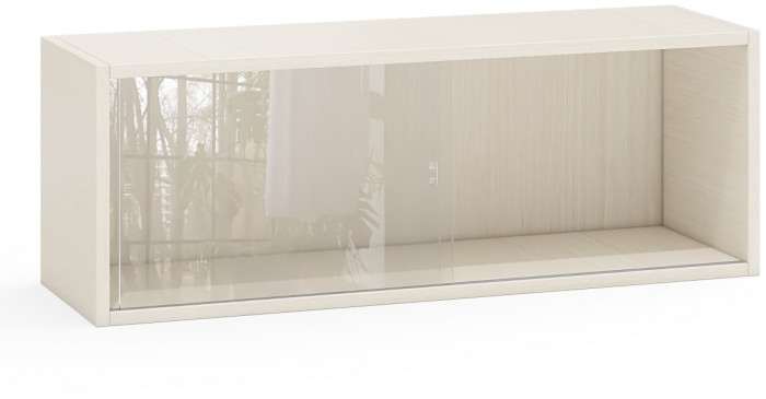 Полка книжная С-МД-КН01, цвет дуб, ШхГхВ 83х25х30 см., стеклянные дверцы