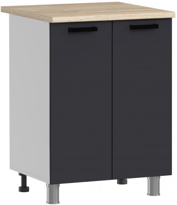 МК Аленушка Н 600 Лаванда Сталь, скоба черный (со столешницей)