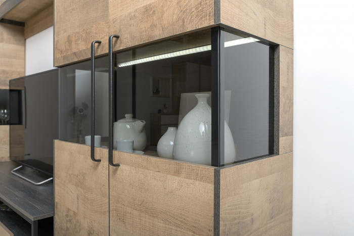 Трувор Гостиная 066, дуб гранж песочный/интра