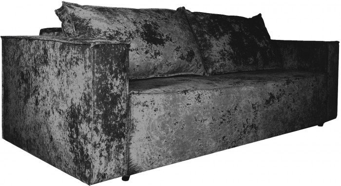 Диван-кровать Лофт Люкс Плюш, еврокнижка, независимый пружинный блок,140х195, черный