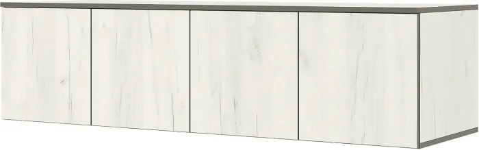 Норд Шкаф 4-х створчатый 1600 + Норд Антресоль к шкафу 1600 Дуб Крафт белый