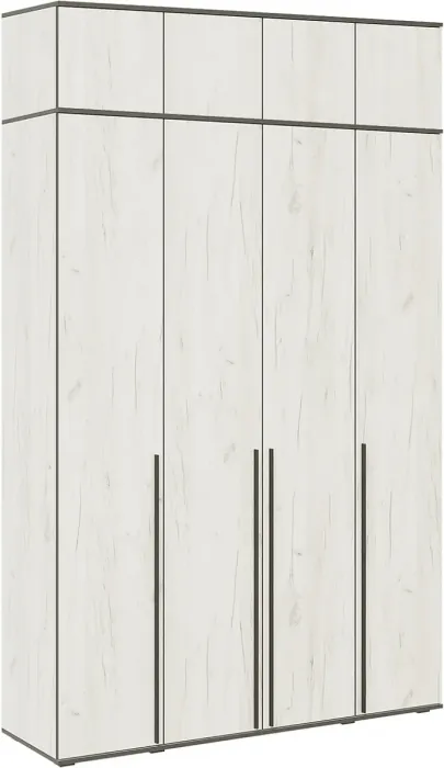 Норд Шкаф 4-х створчатый 1600 + Норд Антресоль к шкафу 1600 графит