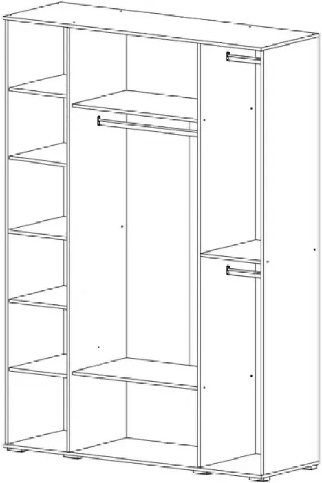 Норд Шкаф 4-х створчатый 1600 + Норд Антресоль к шкафу 1600 Дуб Крафт