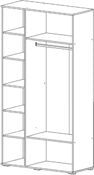 Норд Шкаф трехстворчатый 1200 + Норд Антресоль к шкафу 1200 Дуб Крафт белый