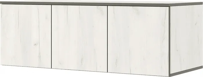 Норд Шкаф трехстворчатый 1200 + Норд Антресоль к шкафу 1200 Дуб Крафт белый