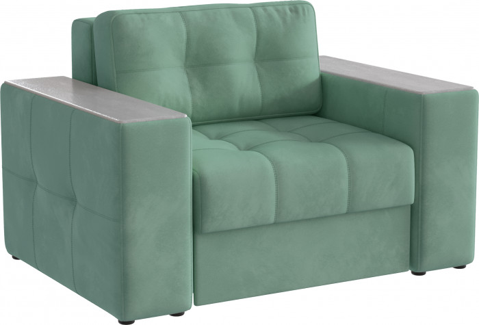 Кресло-кровать "Нави", Мятный/МДФ холст белый