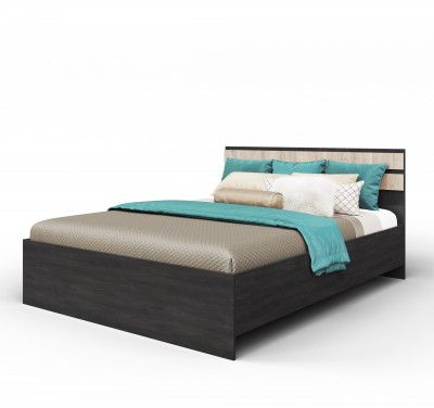 Кровать двуспальная 160х200 с щитовым основанием "Лондон" - Дуб кентерберри/Сосна натуральная