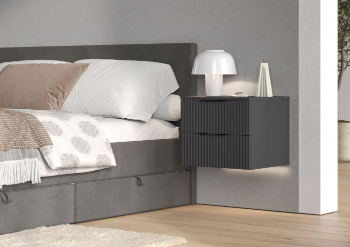 Кровать Тэя (кровать 160 + 2 ящ.), Микровелюр-55