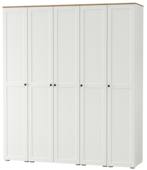 Остин Набор шкафов 03, цвет белый шагрень/дуб крафт золотой, ШхГхВ 200х54,3х229,6 см., универсальная сборка