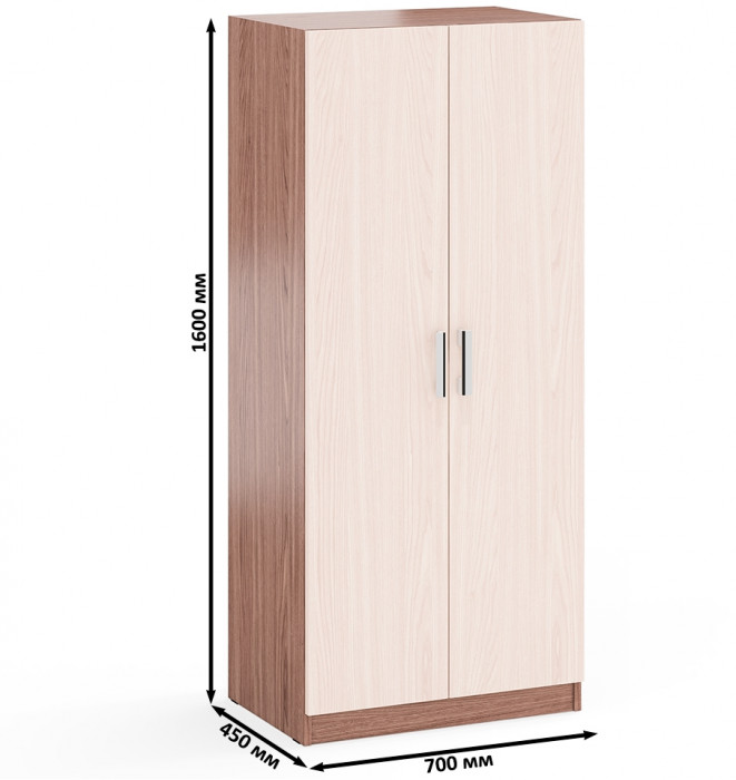 С-МД-СК9 Компоновка № 01, цвет ясень шимо светлый/ясень шимо тёмный, ШхГхВ 242х70х160 см., НЕ универсальная сборка