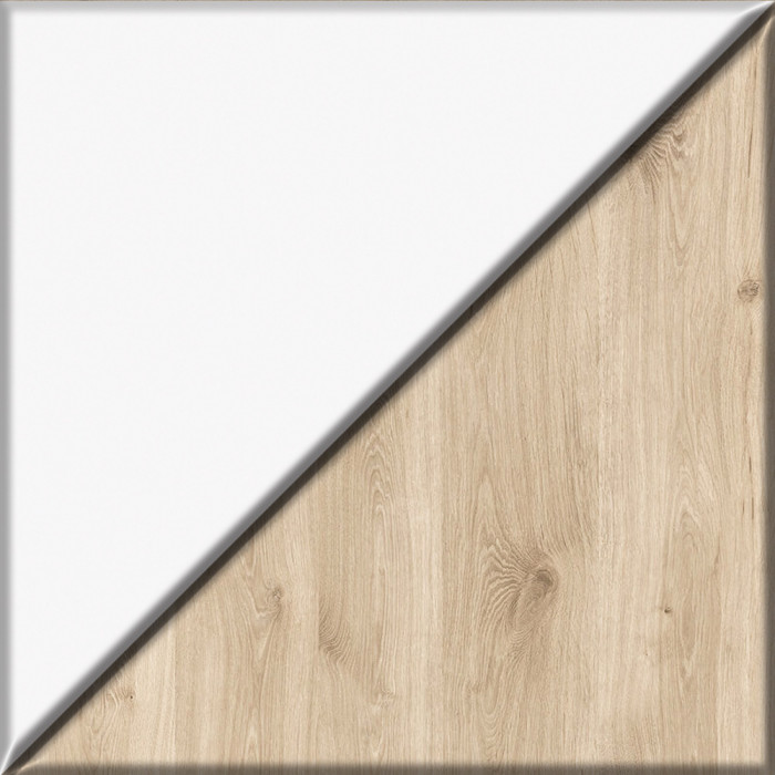 Эйп 13.334 Шкаф для одежды + 13.322 Комод + 13.14 Стеллаж, белый/дуб белый