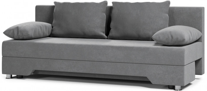 Диван-кровать Орлеан, еврокнижка, велюр, 140х194, серый