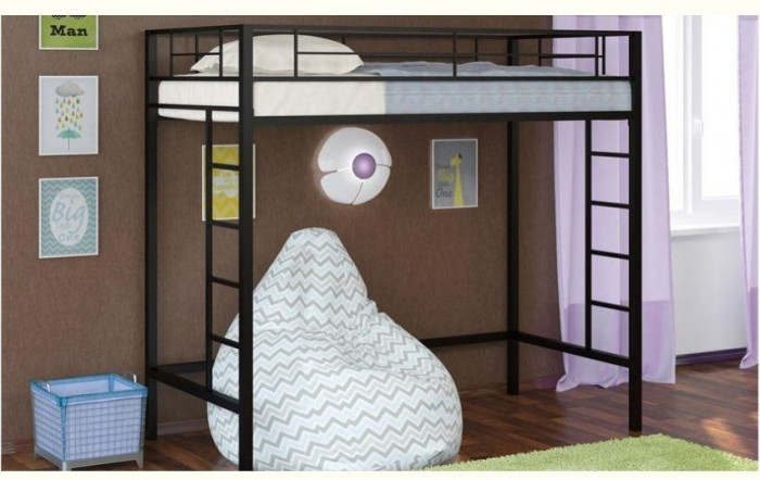 Кровать-чердак Севилья 1.1, черная