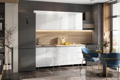 Кухня Челси 2,0м, Белый глянец/Белый, (Сонома)