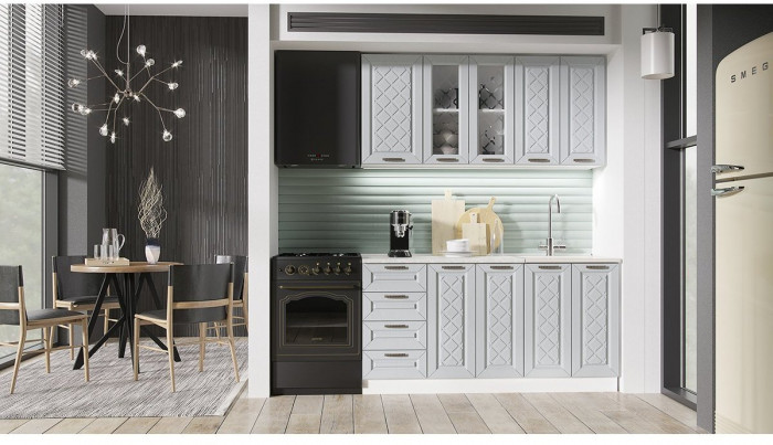 Кухня МДФ Агава 1600, Акация белая