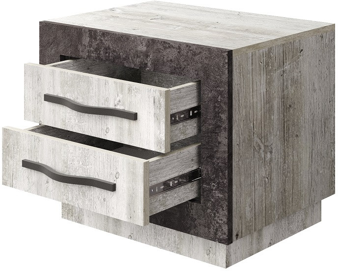 Прикроватная тумба "Эстель" - Сосна шале/Бетон спаркс