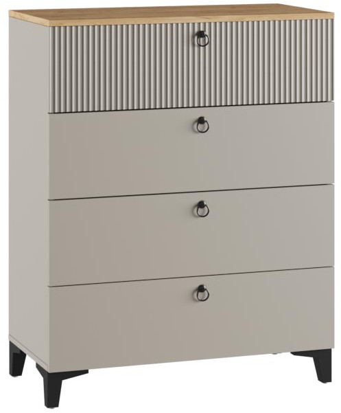 Комод Ника 4Я, Бежевый;Кашемир