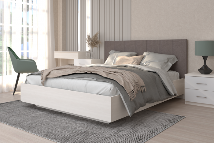 Кровать 1,6 арт.031-М1 (Полосы) - Бодега/Омега 24 (ЛН)