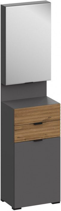 Модульная Прихожая Ома, набор №6, Графит/Дуб Тортуга, Simple 27