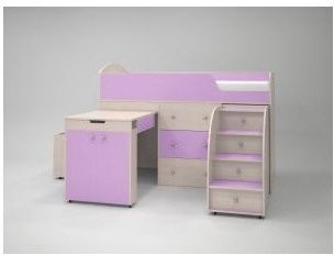 Кровать-чердак Малыш 70х160 (ирис)