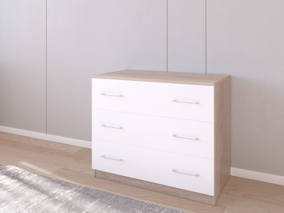 Комод 01/23 90х50х75 Кастелло Серый/Белый