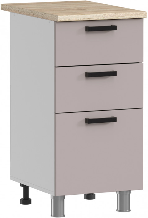 МК Аленушка Н3Я 400 Лаванда Кашемир, скоба черный (со столешницей)