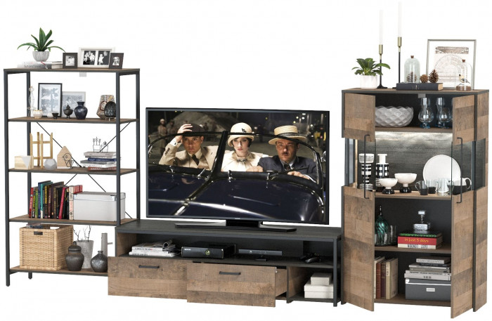 Трувор Гостиная 056, дуб гранж песочный/интра