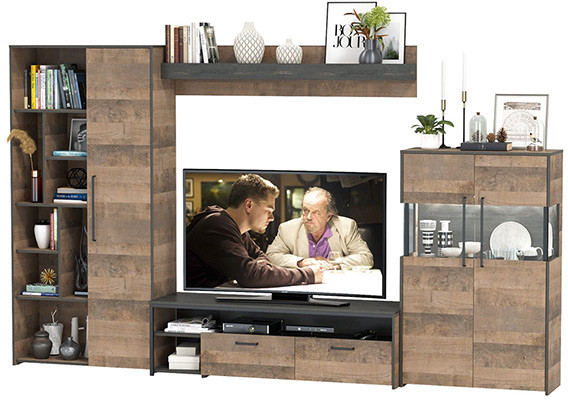 Трувор Гостиная 061, дуб гранж песочный/интра