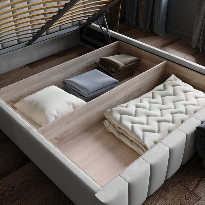 Нега Кровать интерьерная 140 светло-голубой, ПМ