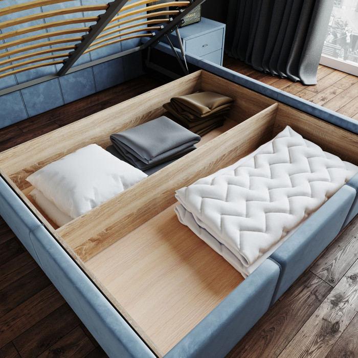 Рио Кровать интерьерная 120 светло-серый квадрат, ПМ