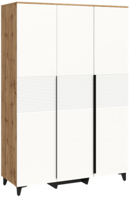Шкаф 3-х дверный Белла, Дуб вотан, Тальк